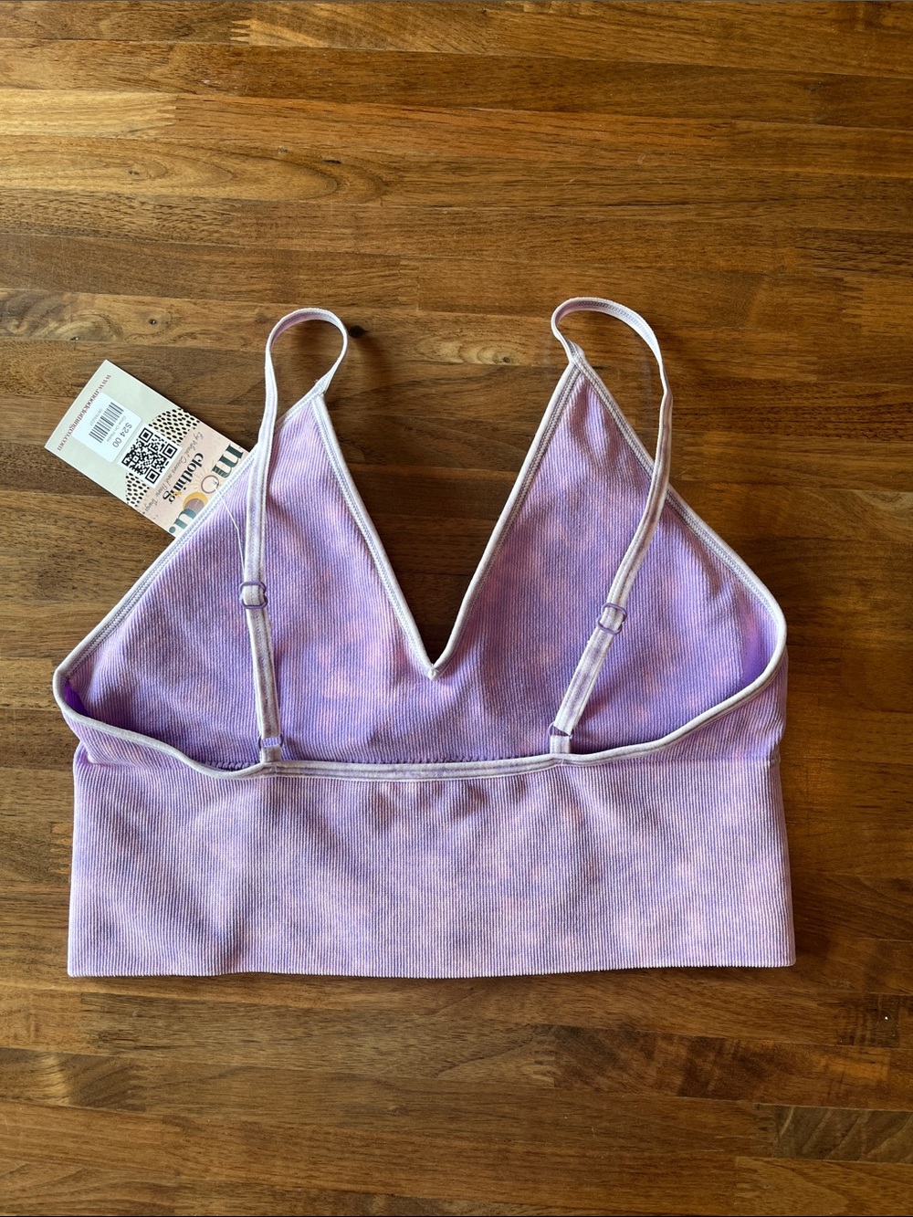 Lavender Ribbed Seamless Bralette - Picture 3 of 4
